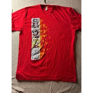 Woot! Red Graphic T-Shirt Men’s Large – Funny Vampire Design